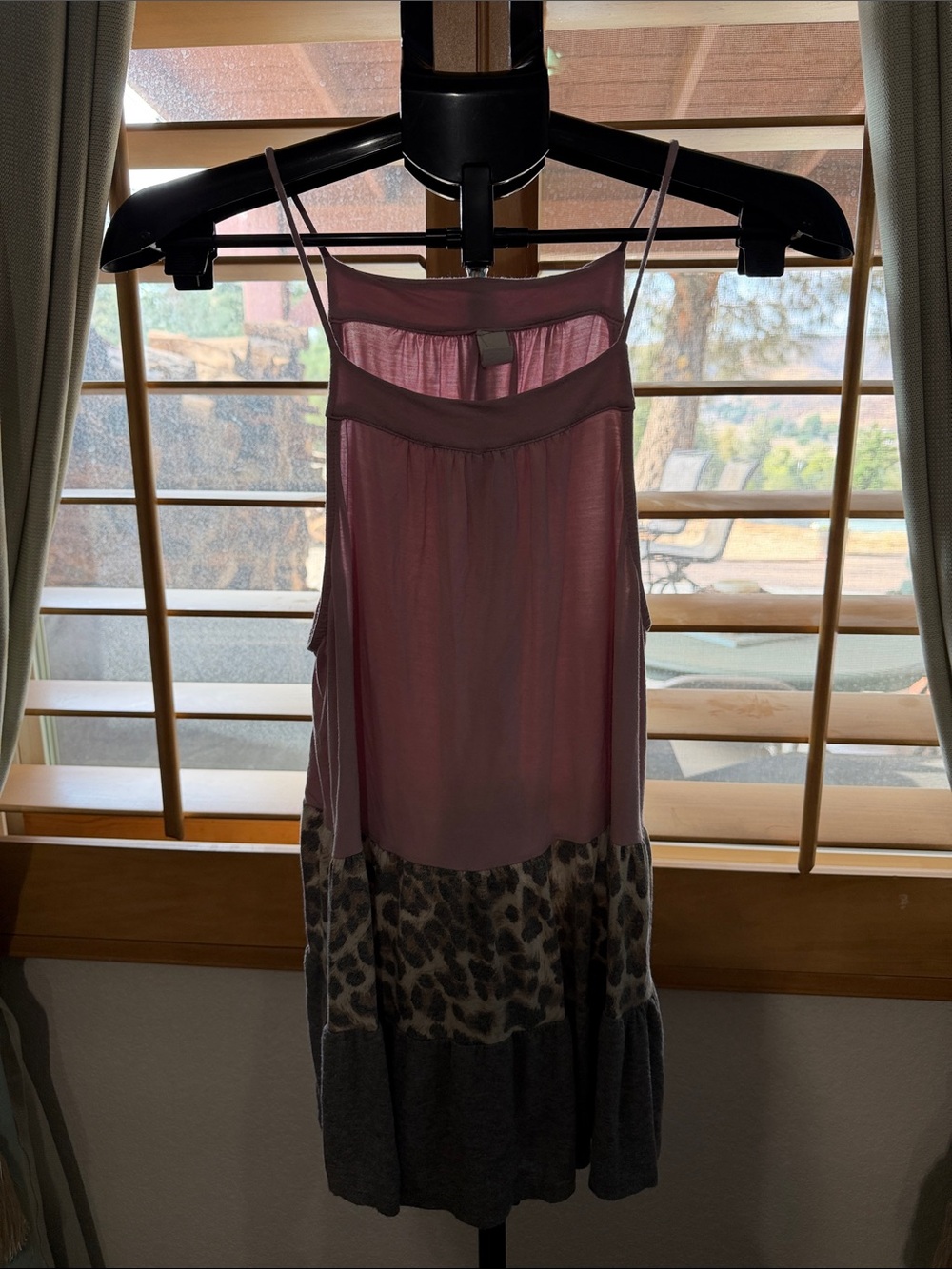Women’s Pink Mixed-Print Slip Dress